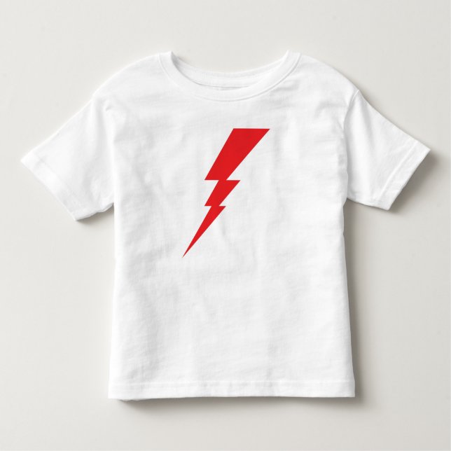 Red Flash Lightning Bolt Toddler T-Shirt (Front)