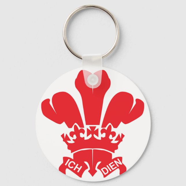 Red Fleur de Lis Key Ring (Front)