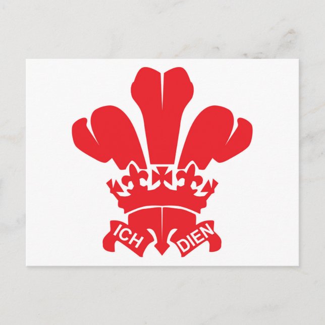 Red Fleur de Lis Postcard (Front)