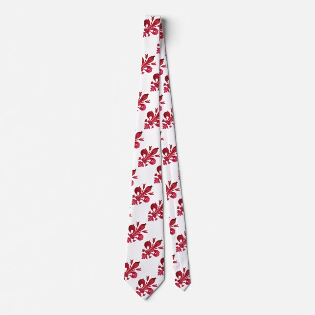 RED FLEUR DE LISE TIE (Front)