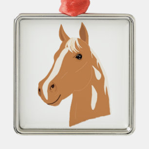 Red Flight the Happy Horse Metal Tree Decoration