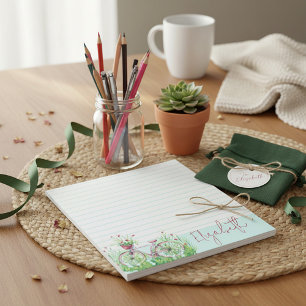 Red floral bicycle personalised notepad