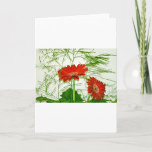 Red Floral Card