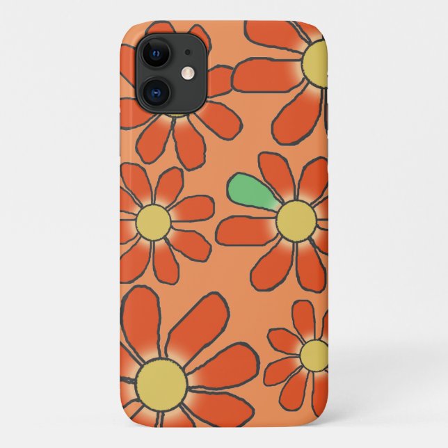 Red floral Case-Mate iPhone case (Back)