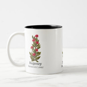 Red floral design mug romance lovers, book lovers