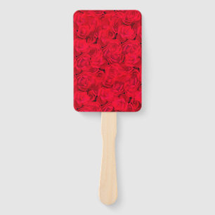 Red Floral Hand Fan
