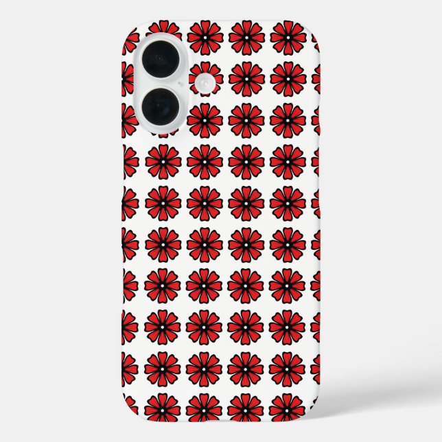 Red Floral - iPhone 6/6s, Barely There Case-Mate iPhone Case (Back)