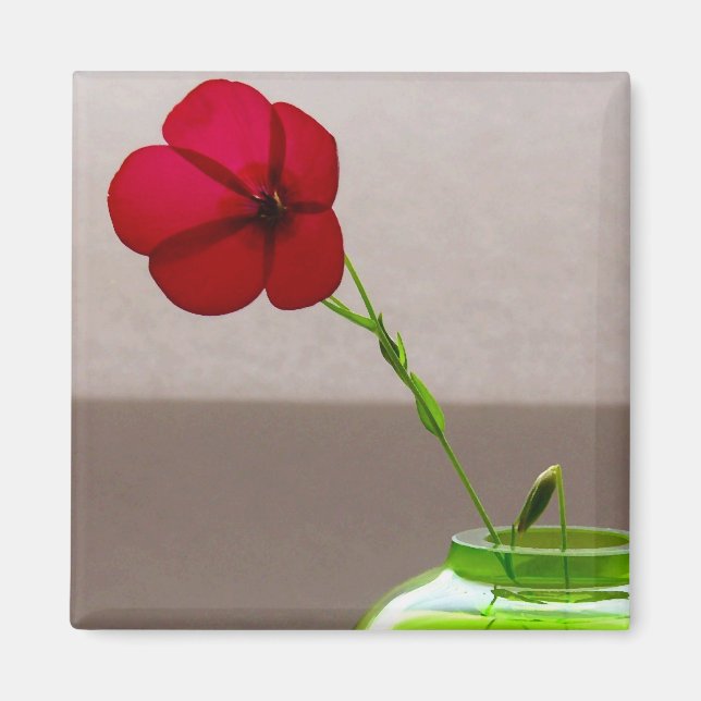 Red Floral Magnet (Front)