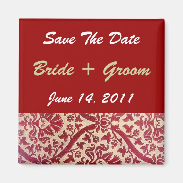 Red Floral Magnet (Front)