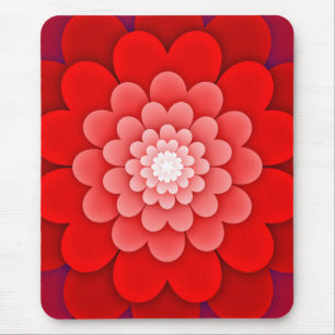 Red Floral Mandala-58566 Mouse Pad