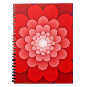 Red Floral Mandala-58566 Notebook