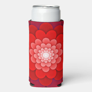 Red Floral Mandala-58566 Seltzer Can Cooler