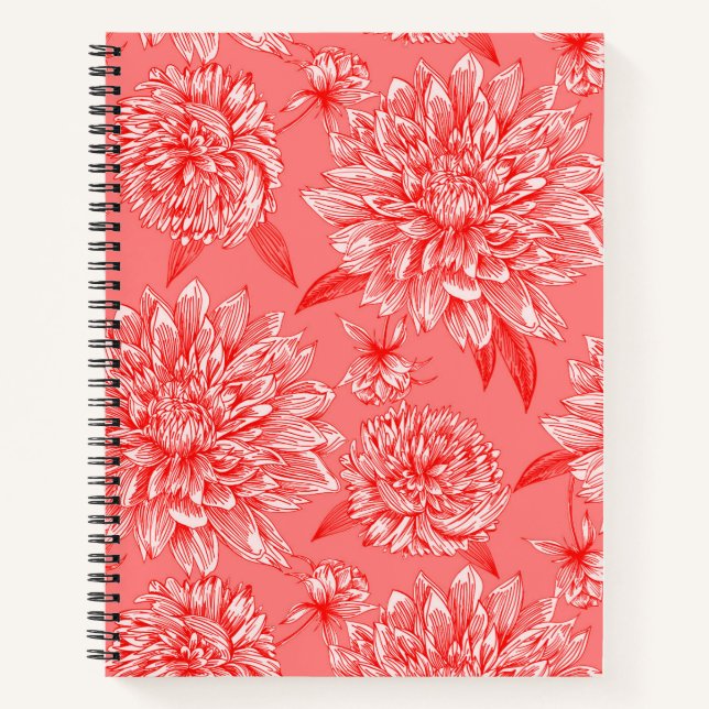 Red Floral Notebook (Front)
