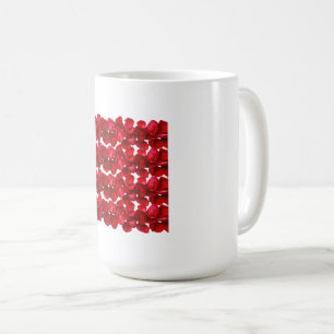Red Floral Pattern Seamless Botanical Design Coffee Mug