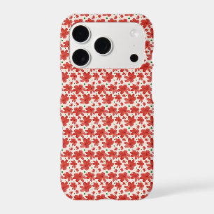 Red Floral Seamless Pattern Cute Retro Flower 