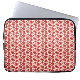 Red Floral Seamless Pattern Cute Retro Flower Laptop Sleeve