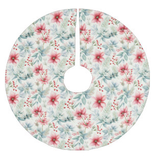 Red Floral Tree Skirt