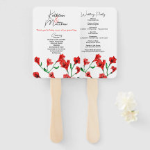 Red Floral Watercolor Wedding