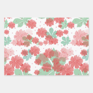 Red Floral wrapping paper