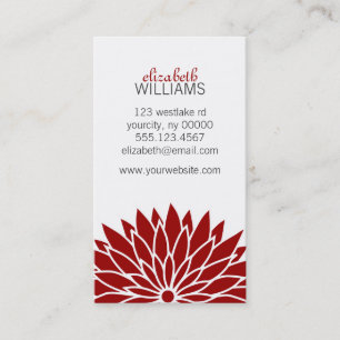 Red Flower Business Card