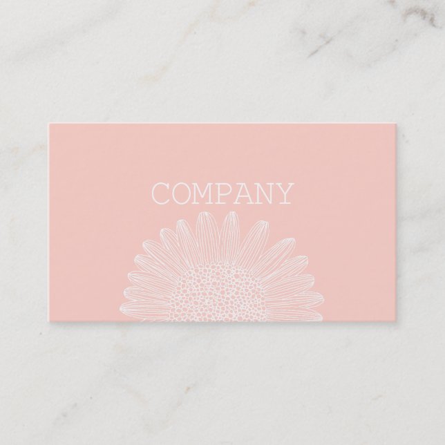 RED flower Business Card (Front)