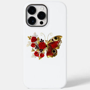 Red flower butterfly with red roses Case-Mate iPhone 14 pro max case
