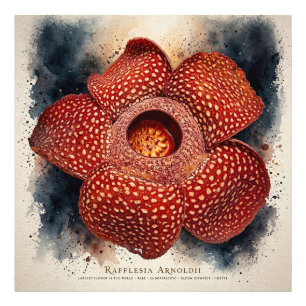 Red Flower Canvas Wall Art   Modern Floral Print 2
