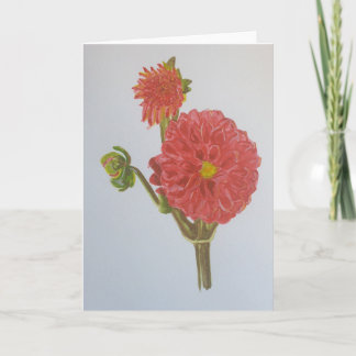 Red flower card