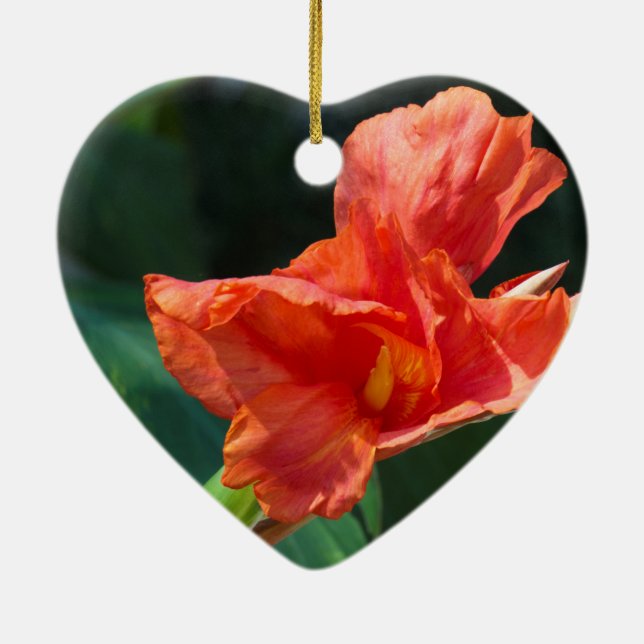 Red flower ceramic ornament (Back)