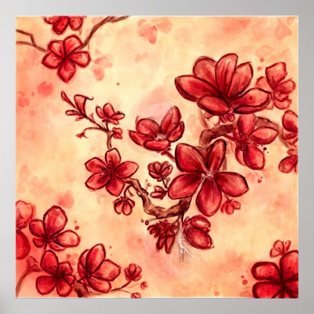 Red Flower Dance Poster (Front)