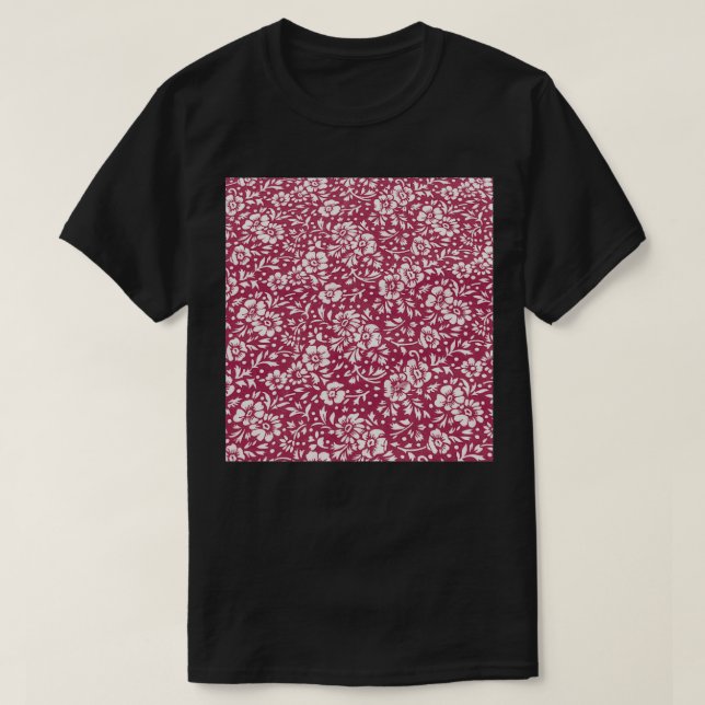 Red Flower Design T-Shirt (Design Front)