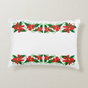 Red Flower Doodle Decorative Cushion