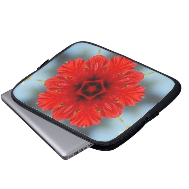 Red Flower Electronics Sleeve (Front Bottom)