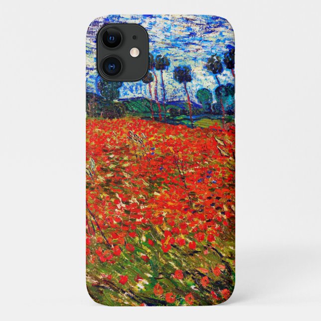 Red Flower Field, Van Gogh Case-Mate iPhone Case (Back)