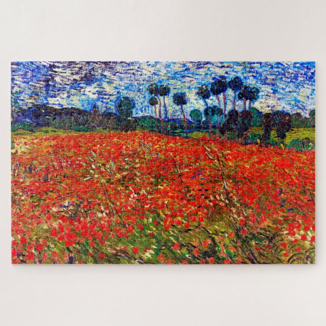 Red Flower Field, Van Gogh Jigsaw Puzzle (Horizontal)