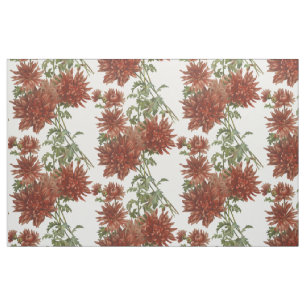 Red flower florals fabric