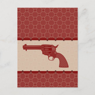 Red Flower Gun Postcard