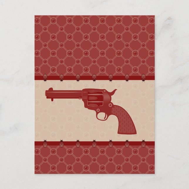 Red Flower Gun Postcard (Front)