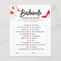 Red Flower-High Heel | Would She Rather Game