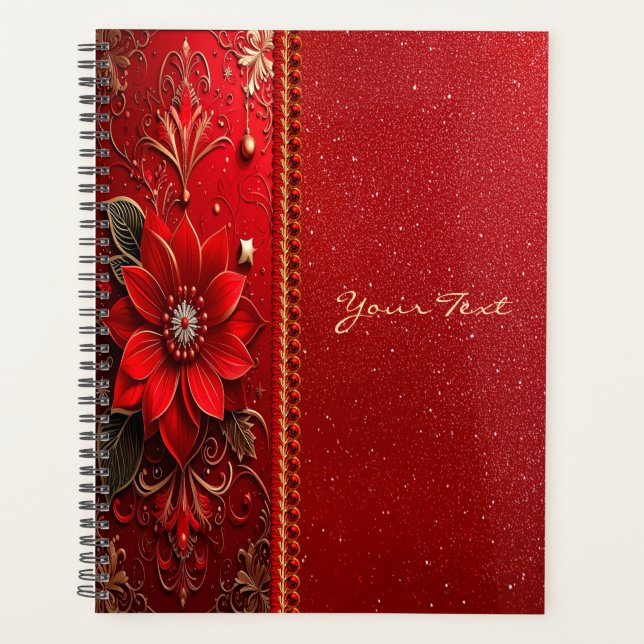 Red Flower Holiday Planner (Front)