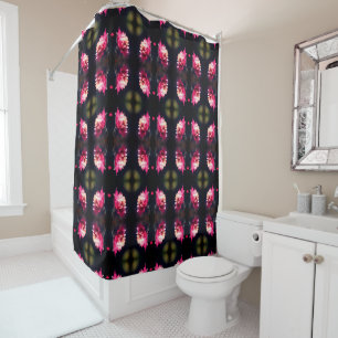 Red Flower In Sunlight Abstract Pattern Shower Curtain
