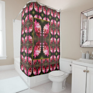 Red Flower In Sunlight Abstract Pattern Shower Curtain