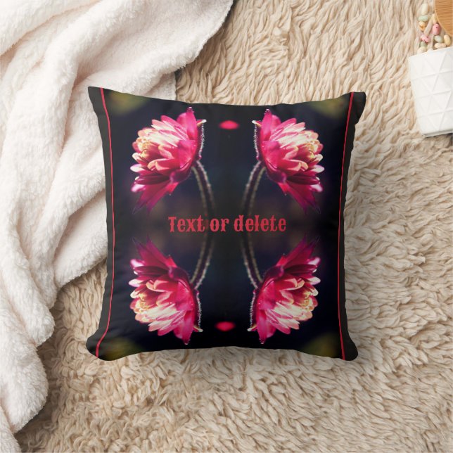 Red Flower In Sunlight Abstract Personalised Cushion (Blanket)