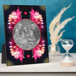 Red Flower In Sunlight Add Your Photo Plaque