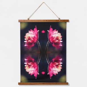 Red Flower In Sunlight Close Up Abstract Hanging Tapestry