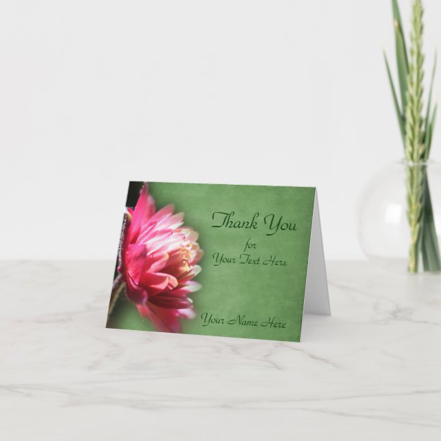 Red Flower In Sunlight Nature Thank You (Front)