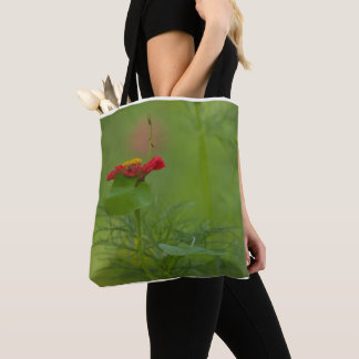 Red Flower in the Field Tote Bag