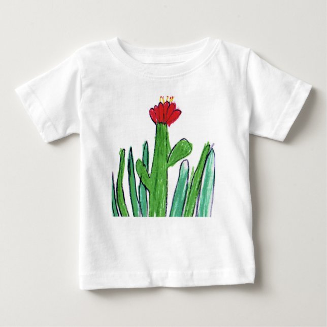 Red Flower in the Grass Baby T-Shirt (Front)