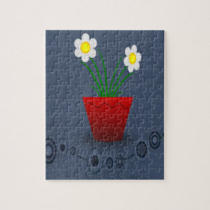 red flower jigsaw puzzle for everyone