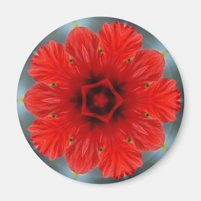 Red Flower Magnet (Front)